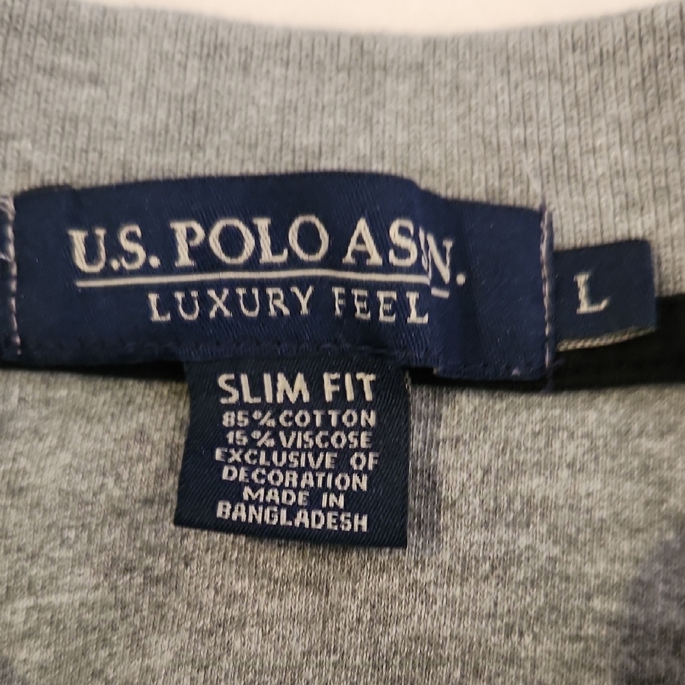 3/$20 U.S. Polo Assn. Heather Gray Polo Shirt - Picture 4 of 8